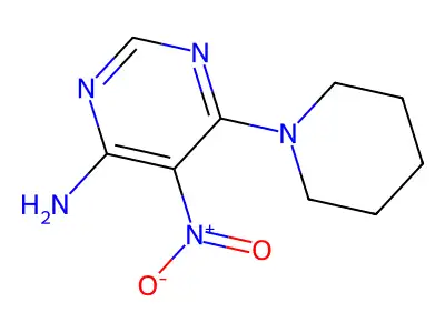 5-Nitro-6-(piperidin-1-yl)pyrimidin-4-amine structure