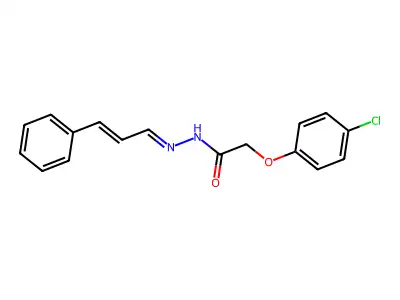 2-(4-chlorophenoxy)-N-(cinnamylideneamino)acetamide structure