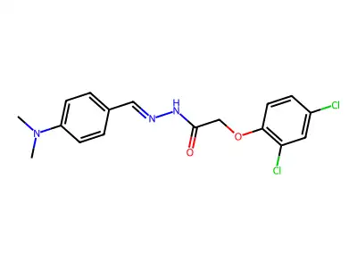 2-(2,4-dichlorophenoxy)-N-[[4-(dimethylamino)phenyl]methylideneamino]acetamide structure