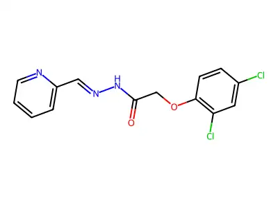 2-(2,4-dichlorophenoxy)-N-[(E)-pyridin-2-ylmethylideneamino]acetamide structure