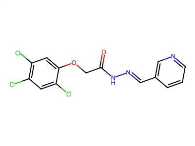 N-[(E)-pyridin-3-ylmethylideneamino]-2-(2,4,5-trichlorophenoxy)acetamide structure