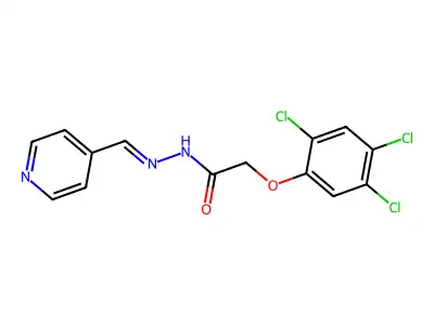 N-[(E)-pyridin-4-ylmethylideneamino]-2-(2,4,5-trichlorophenoxy)acetamide structure