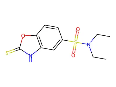 N,N-diethyl-2-sulfanyl-1,3-benzoxazole-5-sulfonamide structure