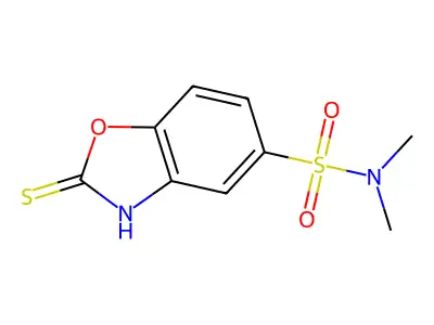 N,N-dimethyl-2-sulfanyl-1,3-benzoxazole-5-sulfonamide structure