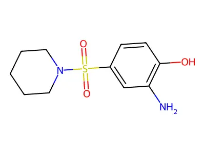 2-Amino-4-(piperidine-1-sulfonyl)phenol structure