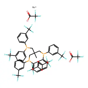 (Ru(CF3OCO)2(CF3PPP)) structure