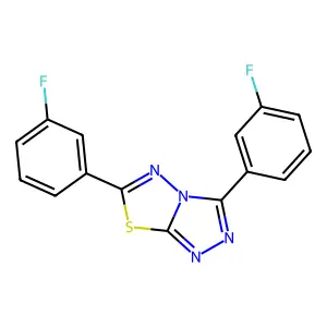 3,6-Bis(3-fluorophenyl)[1,2,4]triazolo[3,4-b][1,3,4]thiadiazole structure