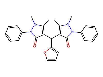 Diantipyryl(2-furyl)methan structure
