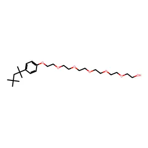 3,6,9,12,15-Pentaoxaheptadecan-1-ol, 17-[4-(1,1,3,3-tetramethylbutyl)phenoxy]- structure