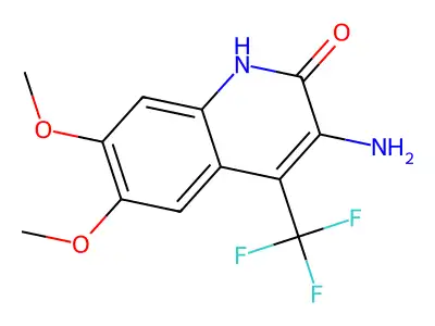 3-Amino-6,7-dimethoxy-4-(trifluoromethyl)quinolin-2-ol structure