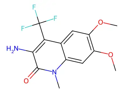 1-Methyl-3-amino-4-(trifluoromethyl)-6,7-dimethoxyquinoline-2(1H)-one structure