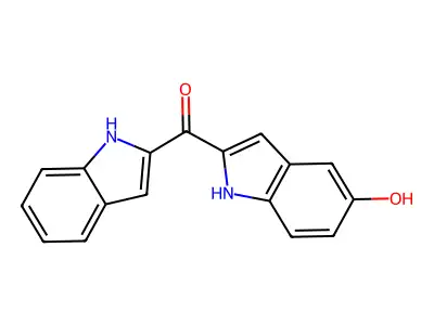 (5-hydroxy-1H-indol-2-yl)(1H-indol-2-yl)methanone structure