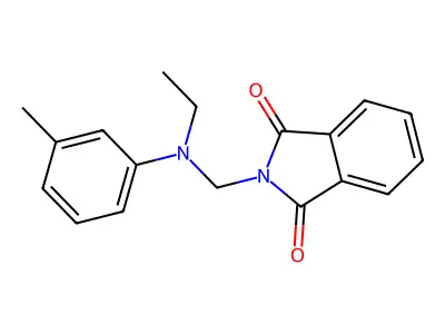 2-[(N-ethyl-3-methylanilino)methyl]isoindole-1,3-dione structure