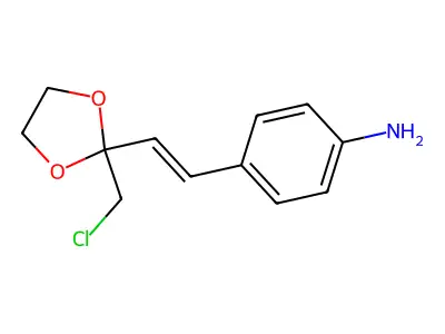 4-[2-[2-(Chloromethyl)-1,3-dioxolan-2-yl]ethenyl]aniline structure