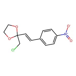 2-(Chloromethyl)-2-[2-(4-nitrophenyl)ethenyl]-1,3-dioxolane structure