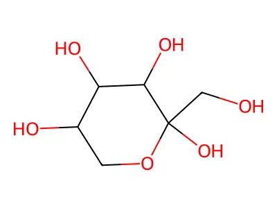 2-(羟甲基)氧杂环己烷-2,3,4,5-四醇 structure