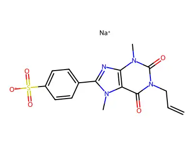 1-Allyl-3,7-dimethyl-8-p-sulfophenylxanthine Sodium Salt structure