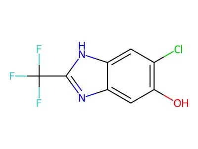 Benzimidazol-6-ol, 5-chloro-2-(trifluoromethyl)- structure
