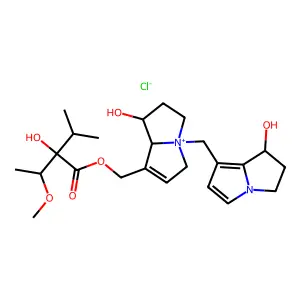 Heliotrinium, N-(7-hydroxy-6,7-dihydro-5H-pyrrolizin-1-ylmethyl)-, chloride structure