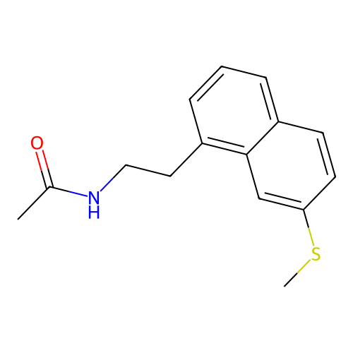 N-(2-(7-(methylthio)naphthalen-1-yl)ethyl)acetamide structure