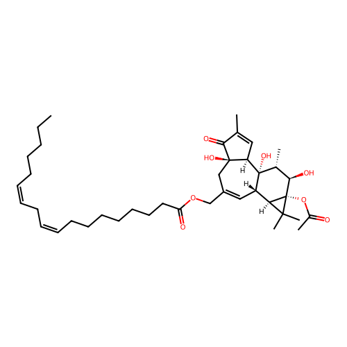 13-O-Acetylphorbol-20-(9Z,12Z)-octadecadienoate structure