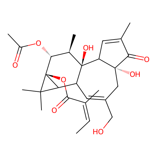12-O-Acetylphorbol-13-tigliate structure