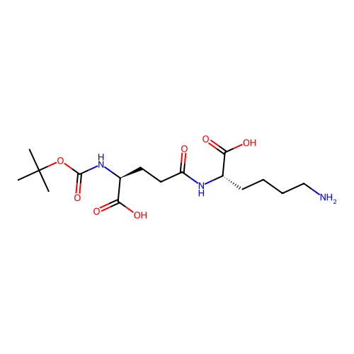 Boc-Glu(Lys-OH)-OH structure