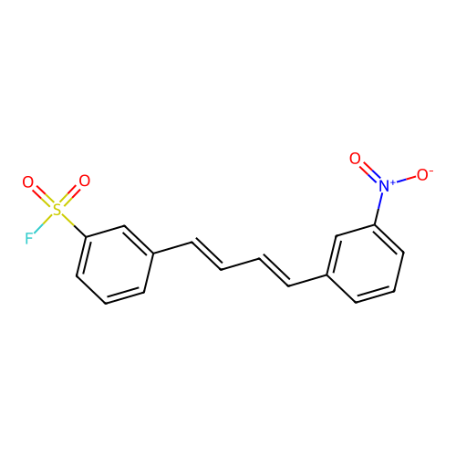 3-(4-(3-Nitrophenyl)buta-1,3-dien-1-yl)benzene-1-sulfonyl fluoride structure