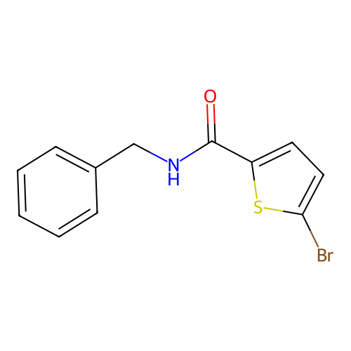 N-benzyl-5-bromothiophene-2-carboxamide structure
