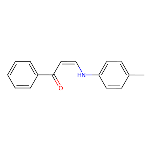 (2Z)-1-phenyl-3-(4-toluidino)-2-propen-1-one structure