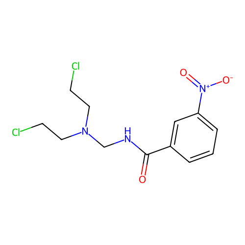 Benzamide, N-((bis(2-chloroethyl)amino)methyl)-3-nitro- structure
