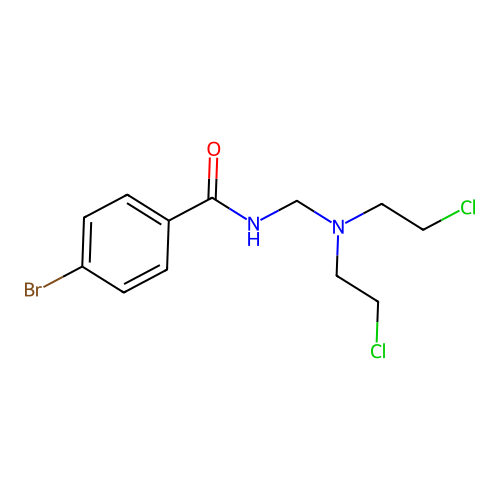 Benzamide, N-((bis(2-chloroethyl)amino)methyl)-4-bromo- structure