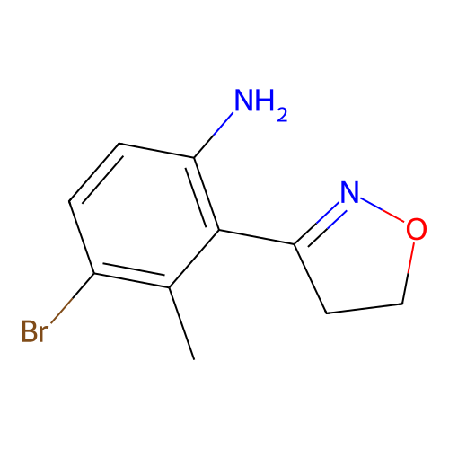 Benzenamine, 4-bromo-2-(4,5-dihydro-3-isoxazolyl)-3-methyl- structure