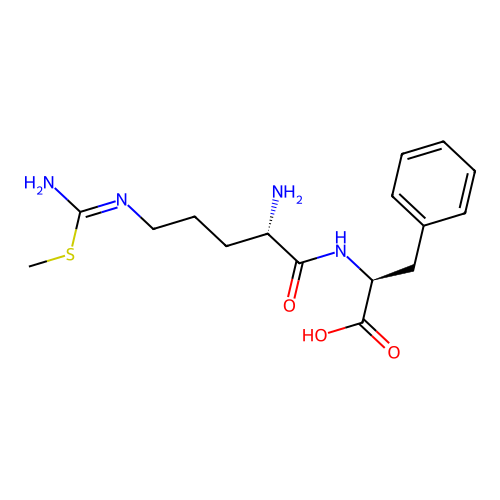N5-[Imino(methylthio)methyl]-L-ornithyl-L-phenylalanine structure