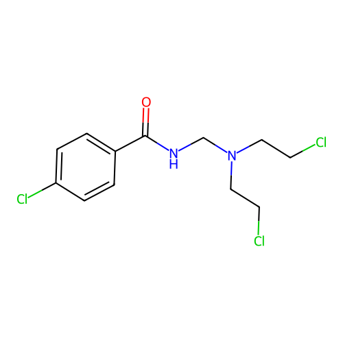 Benzamide, N-((bis(2-chloroethyl)amino)methyl)-4-chloro- structure