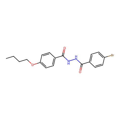 4-bromo-N'-[(4-butoxyphenyl)carbonyl]benzohydrazide structure