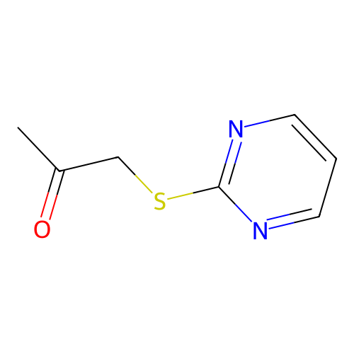 1-Pyrimidin-2-ylsulfanylpropan-2-one structure