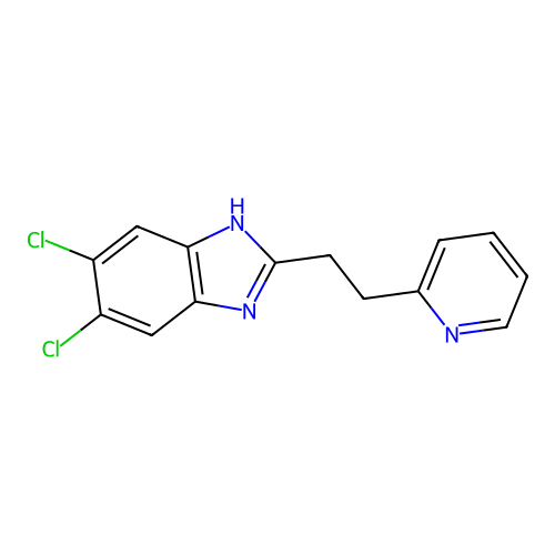 5,6-dichloro-2-(2-pyridin-2-ylethyl)-1H-benzimidazole structure