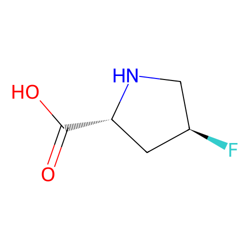 (2R,4S)-4-fluoropyrrolidine-2-carboxylic acid structure