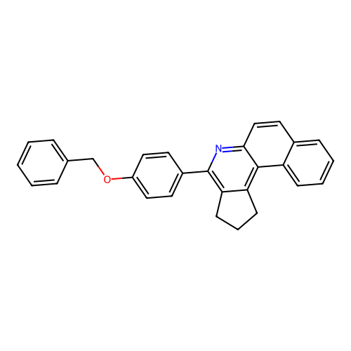4-(4-(benzyloxy)phenyl)-2,3-dihydro-1H-benzo[f]cyclopenta[c]quinoline structure