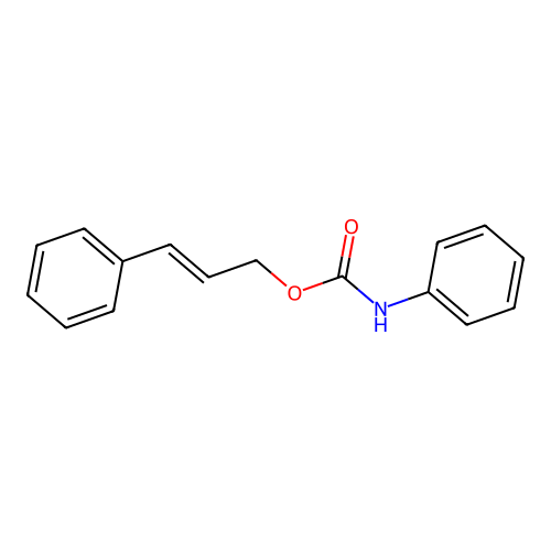 3-phenylprop-2-enyl N-phenylcarbamate structure