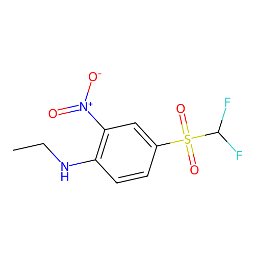 4-[(Difluoromethyl)sulfonyl]-n-ethyl-2-nitroaniline structure