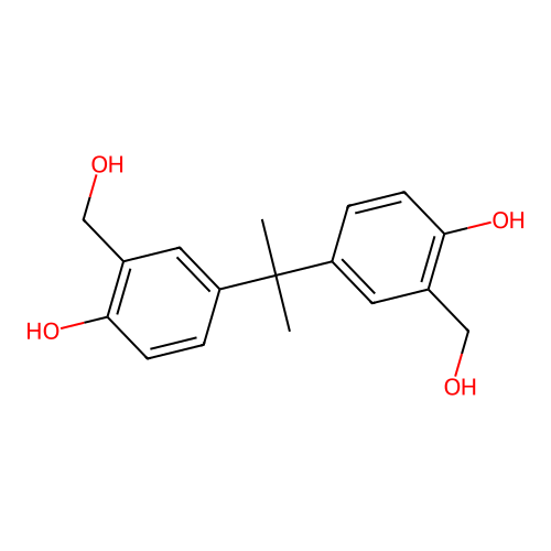 4-[2-[4-Hydroxy-3-(hydroxymethyl)phenyl]propan-2-yl]-2-(hydroxymethyl)phenol structure