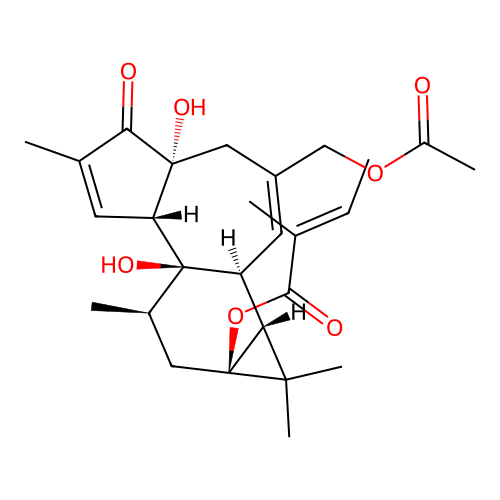 12-Deoxyphorbol-13-tiglate-20-acetate structure