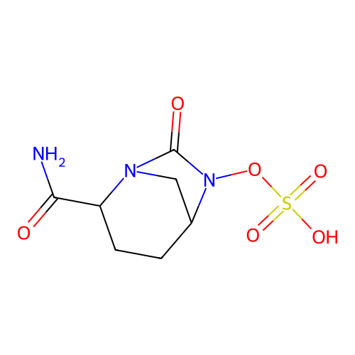 (2-Carbamoyl-7-oxo-1,6-diazabicyclo[3.2.1]octan-6-yl) hydrogen sulfate structure