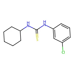 N-(3-chlorophenyl)-N'-cyclohexylthiourea structure