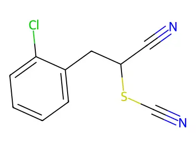 2-(2-Chlorophenyl)-1-cyanoethyl thiocyanate structure