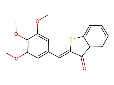 2-[(3,4,5-Trimethoxyphenyl)methylene]benzo[b]thiophen-3(2H)-one structure