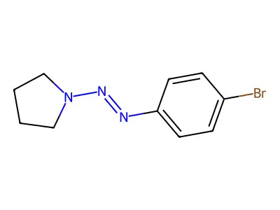 1-((4-Bromophenyl)diazenyl)pyrrolidine structure