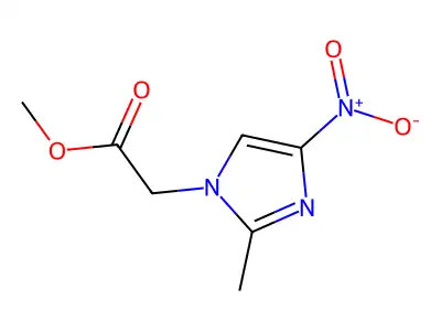 methyl (2-methyl-4-nitro-1H-imidazol-1-yl)acetate structure